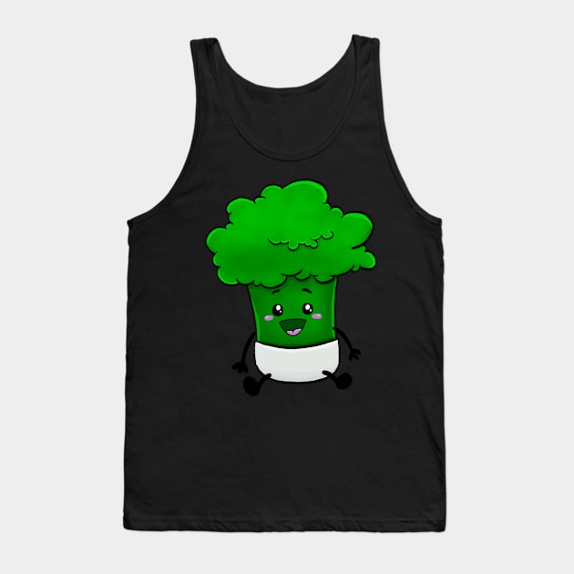 Baby Broccoli - Kawaii Cute Veggie Tank Top by Fun4theBrain